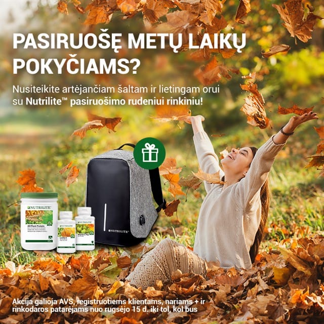 Nutrilite produktų pasiūlymas – sustiprink savo organizmą rudeniui! 1 Stiprink organizmą