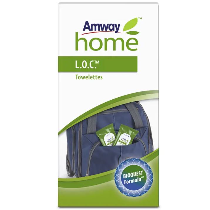 Amway L.O.C. valymo servetėlės, skirtos greitam paviršių valymui ir efektyviam nešvarumų šalinimui.