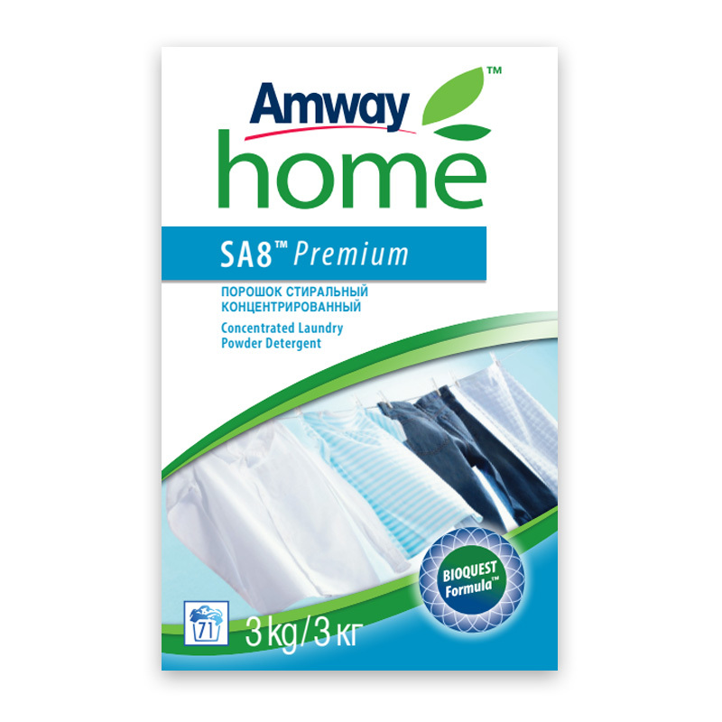 AMWAY SA8 skalbimo milteliuose naudojami biofermentai, kurie skaido dėmes ir efektyviai jas pašalina nenaudojant stiprių cheminių medžiagų.