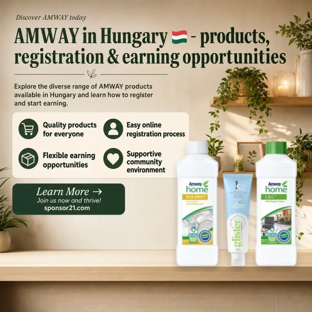 AMWAY product range available in Hungary on amway.hu, including Nutrilite and Artistry